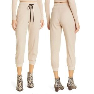 New! Revolve The Range ribbed waffle knit jogger pants with button ankles Size M